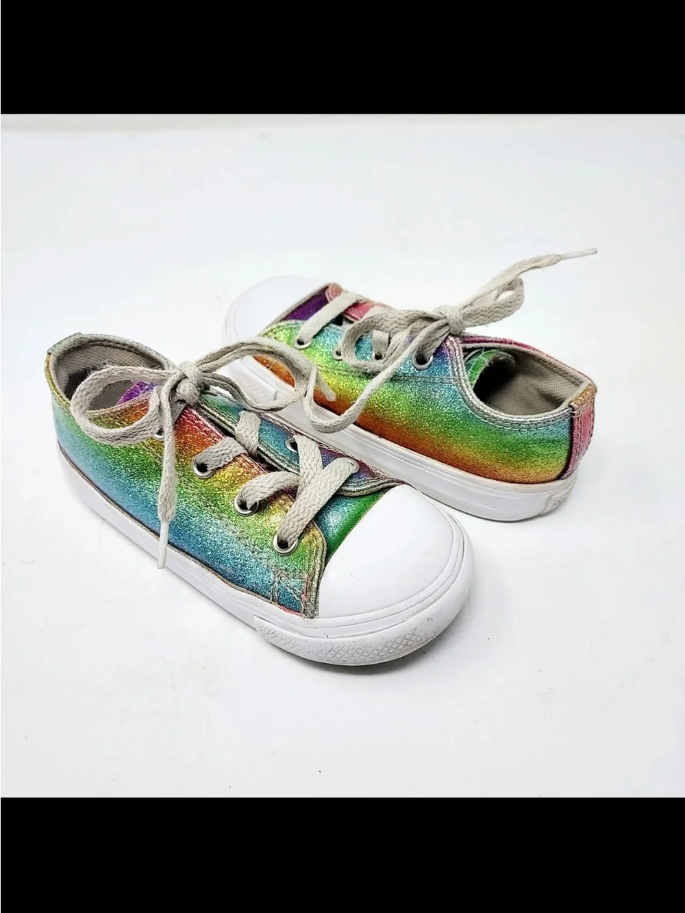 Converse Chuck Taylor All Star Low Top Rainbow  Color Sneaker Youth kids Size 9